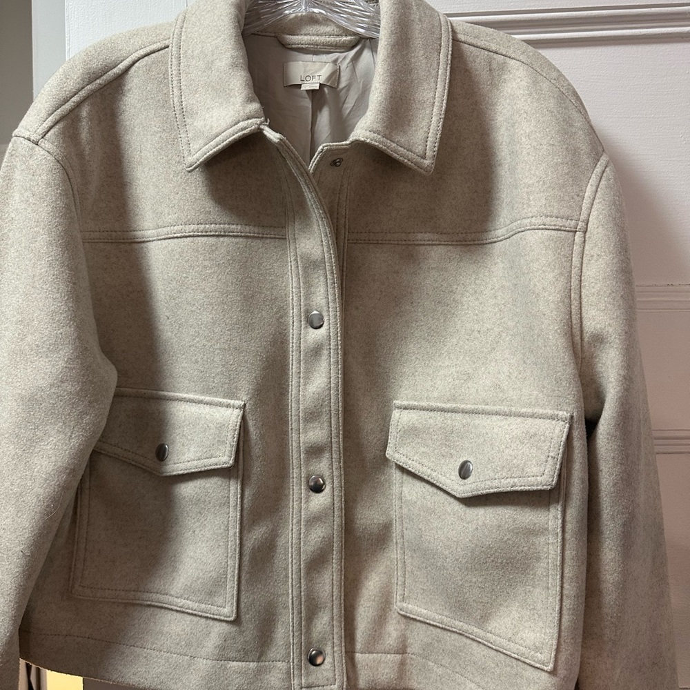 LOFT Light Tan Utility Jacket - Picture 2 of 11